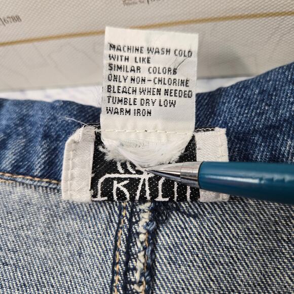 Vintage Cervelle Long Fitted Denim Jacket Jean Blazer Frayed Stud Trim sz Large - Picture 10 of 15